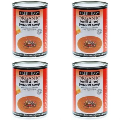 (4 PACK) - Free Natural - Lentil & Red Pepper Soup | 400g | 4 PACK BUNDLE