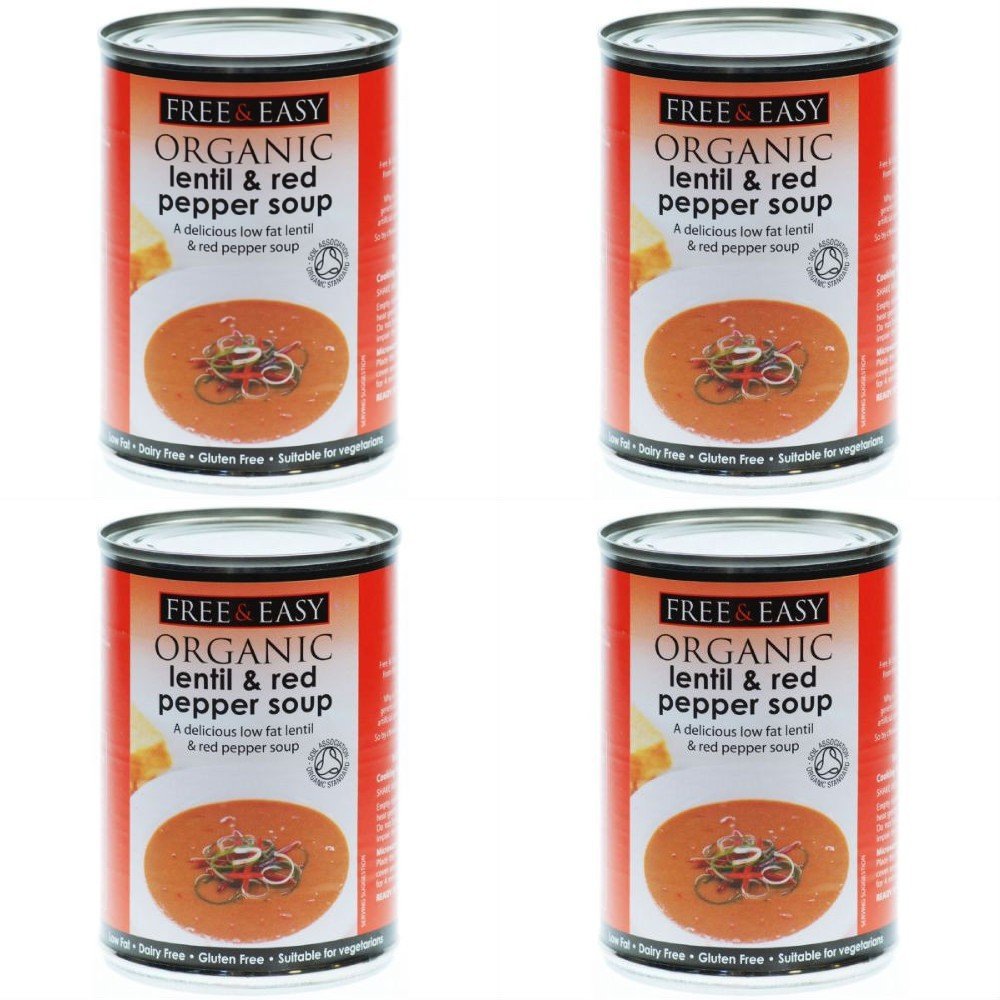 (4 PACK) - Free Natural - Lentil & Red Pepper Soup | 400g | 4 PACK BUNDLE