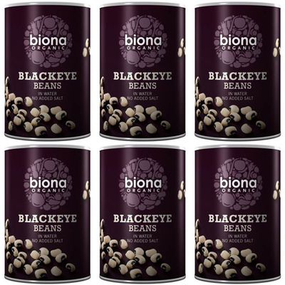 (6 PACK - Biona - Org Blackeye Beans | 400g | 6 PACK BUNDLE