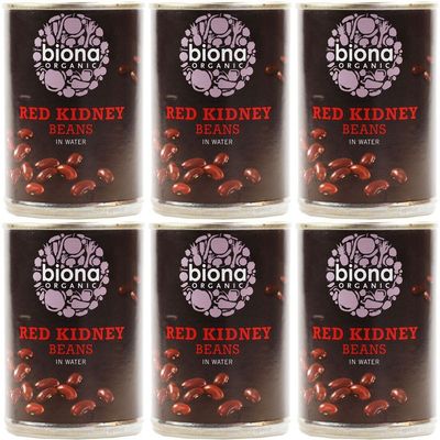 (6 Pack) - Biona - Organic Red Kidney Beans | 400g | 6 Pack Bundle