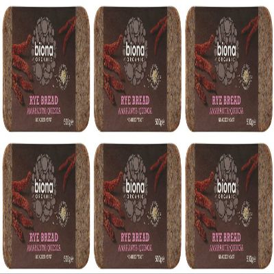 (6 Pack) - Biona - Org Amaranth Quinoa Rye Bread | 500g | 6 Pack Bundle