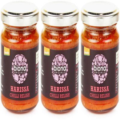 (3 Pack) - Biona - Org Harrissa Chilli Relish | 125g | 3 Pack Bundle