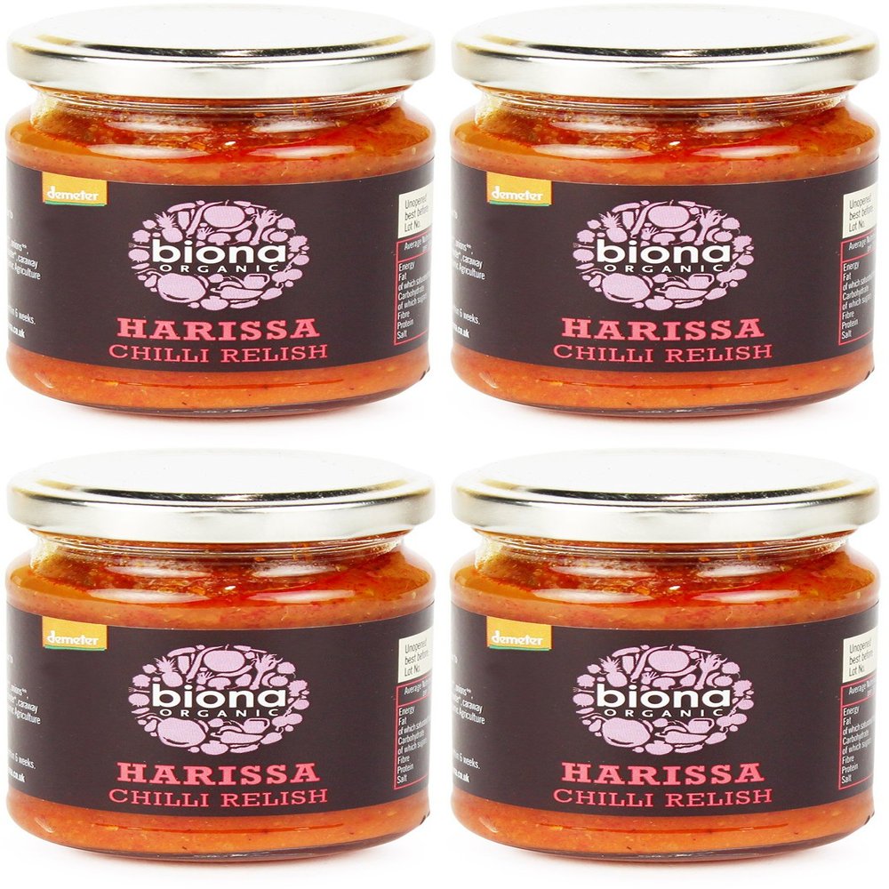 (4 Pack) - Biona - Org Harrissa Chilli Relish | 125g | 4 Pack Bundle