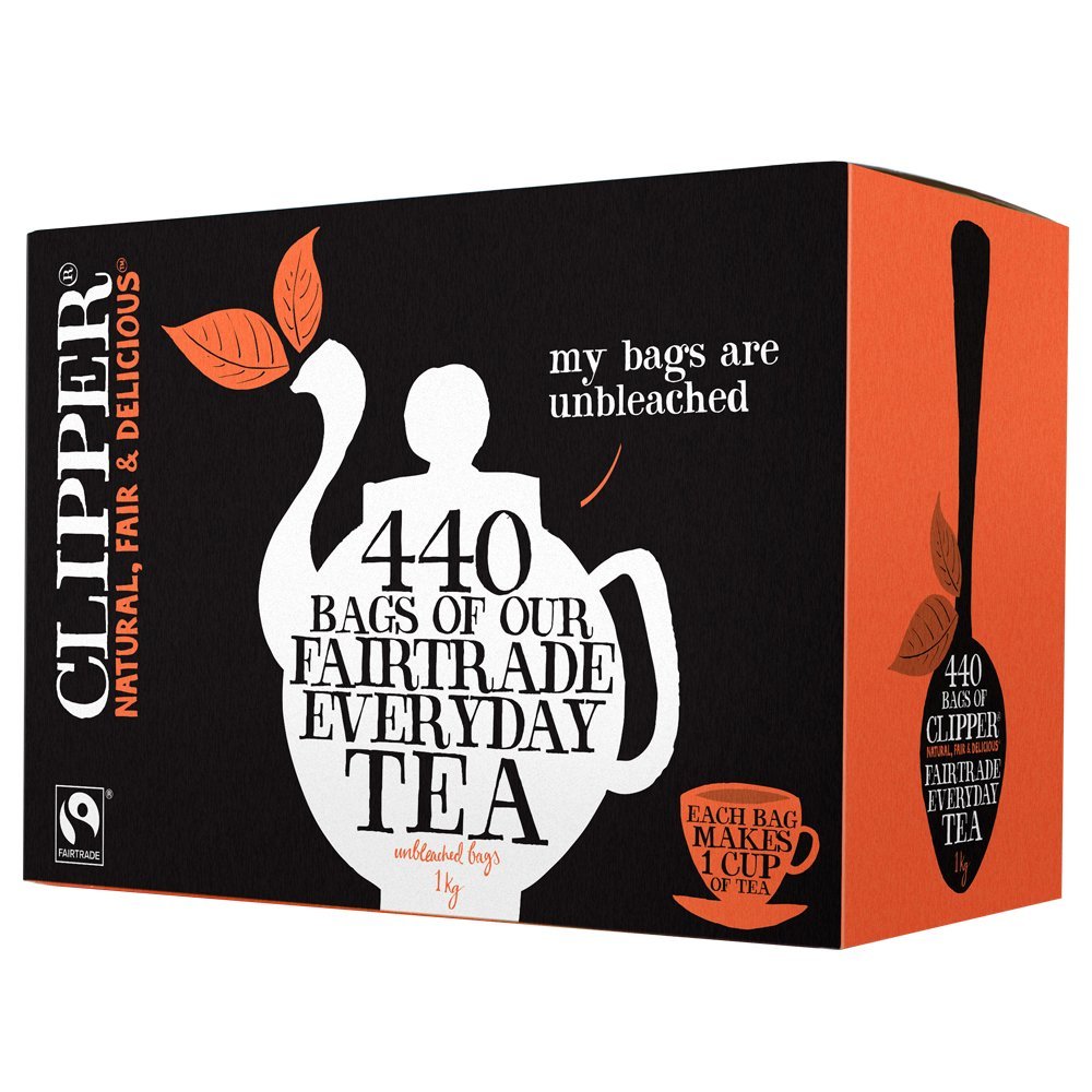 (4 PACK) - Clipper - Fairtrade Everyday One Cup Tea | 440 Bag | 4 PACK BUNDLE