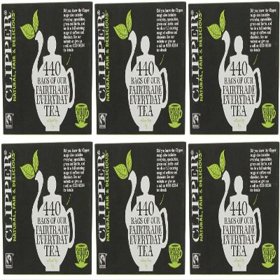 (6 PACK) - Clipper - Fairtrade Everyday One Cup Tea | 440 Bag | 6 PACK BUNDLE