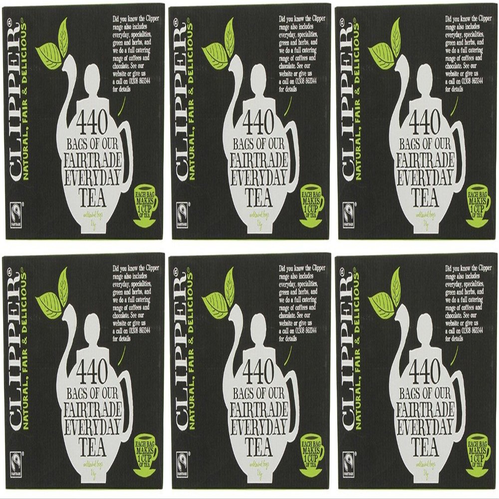 (6 PACK) - Clipper - Fairtrade Everyday One Cup Tea | 440 Bag | 6 PACK BUNDLE