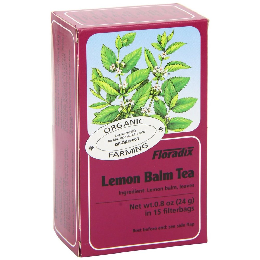 (12 PACK) - Floradix - Lemon Balm Organic Herbal Tea | 15 Bag | 12 PACK BUNDLE