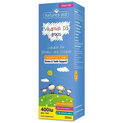 (3 PACK) - Natures Aid - Vitamin D3 400iu Drops | 50ml | 3 PACK BUNDLE