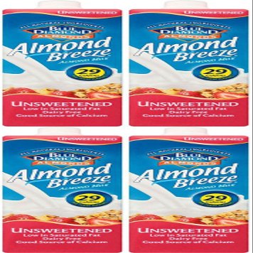 (4 PACK - Blue Diamond - Almond Milk Unsweetened | 1000ml | 4 PACK BUNDLE