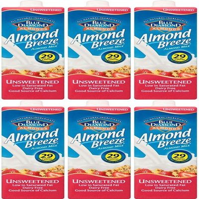 (6 Pack) - Blue Diamond - Almond Milk Unsweetened | 1000ml | 6 Pack Bundle