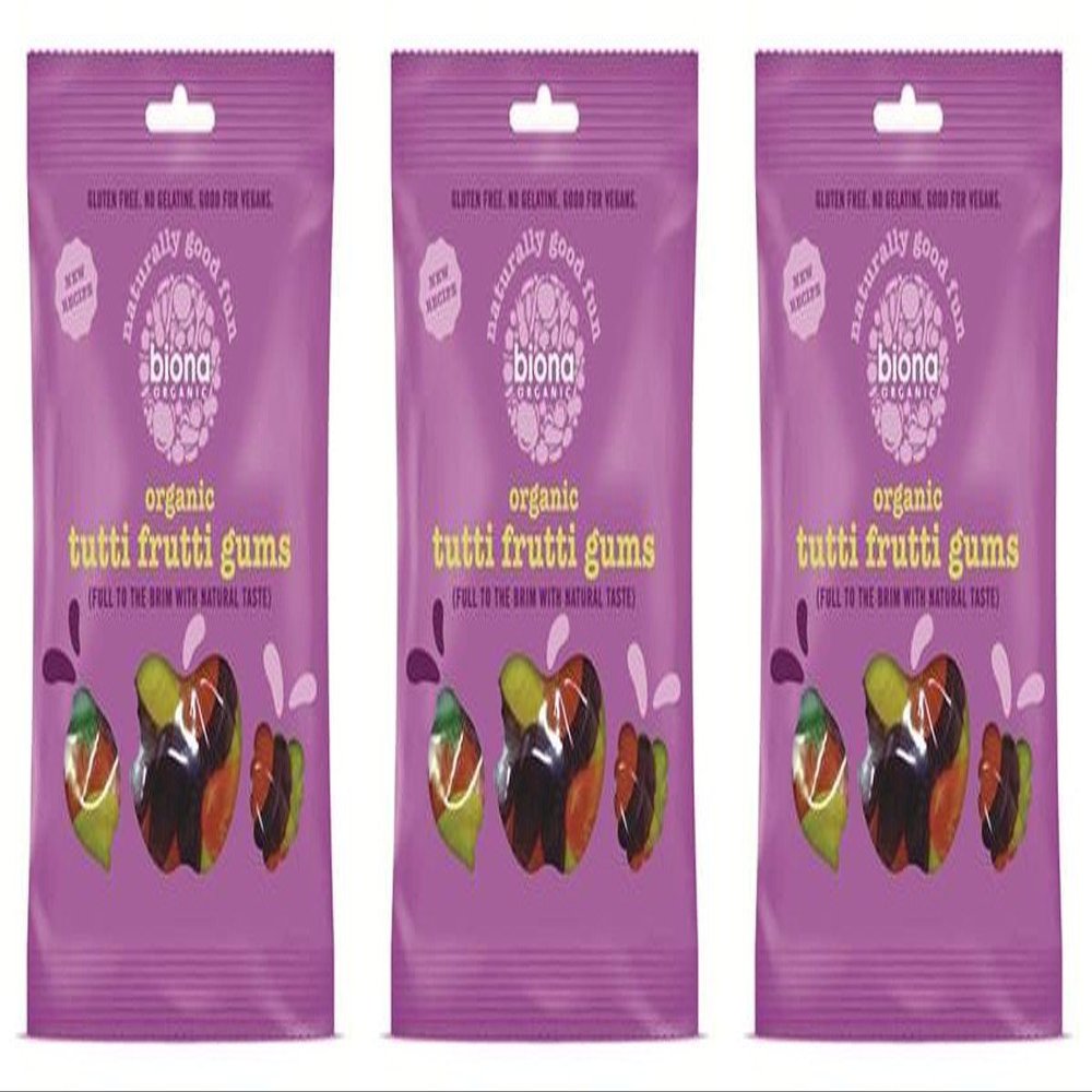 (3 PACK - Biona - Organic Wine Gums | 75g | 3 PACK BUNDLE