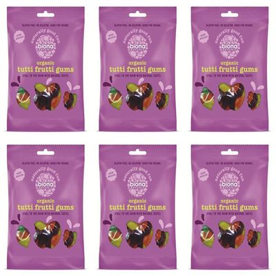 (6 PACK - Biona - Organic Wine Gums | 75g | 6 PACK BUNDLE