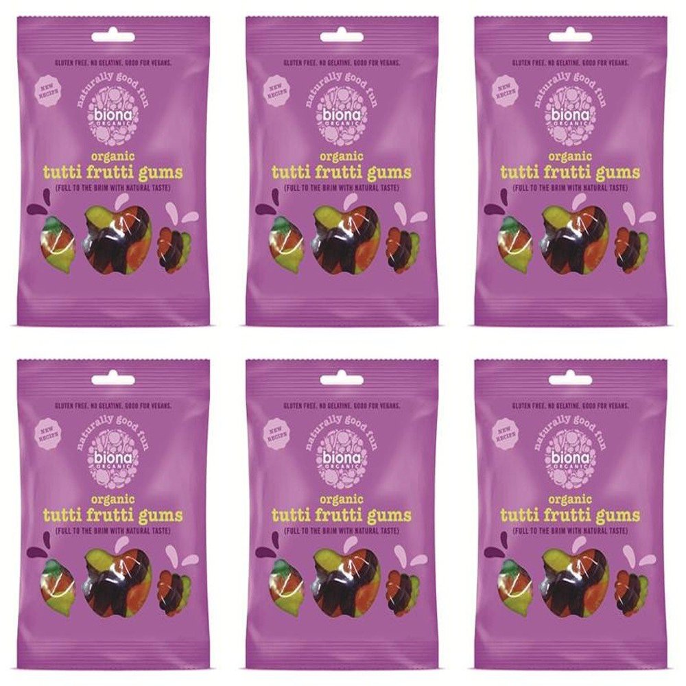 (6 PACK - Biona - Organic Wine Gums | 75g | 6 PACK BUNDLE