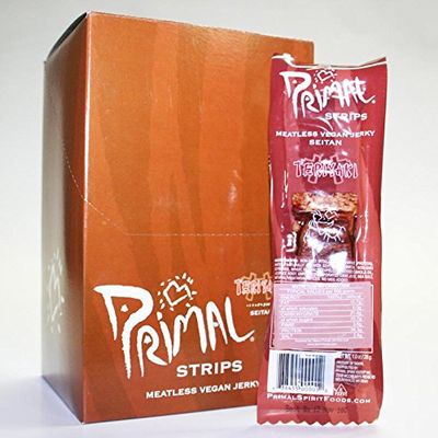 (3 PACK) - Primal Spirit - Vegan Jerky Strips Teriyaki | 28g | 3 PACK BUNDLE