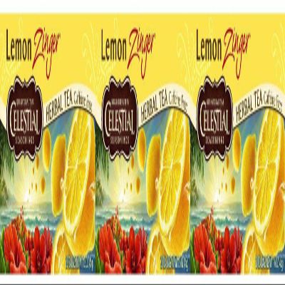 (3 PACK) - Celestial Seasonings - Lemon Zinger Tea | 20 Bag | 3 PACK BUNDLE