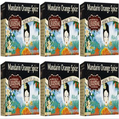 (6 PACK) - Celestial Seasonings - Manderin Orange Spice Tea | 20 Bag | 6 PACK BUNDLE