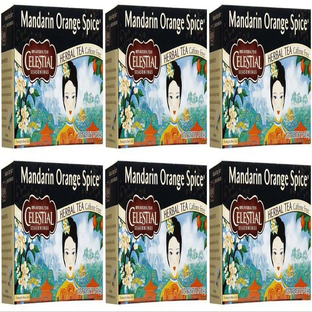 (6 PACK) - Celestial Seasonings - Manderin Orange Spice Tea | 20 Bag | 6 PACK BUNDLE