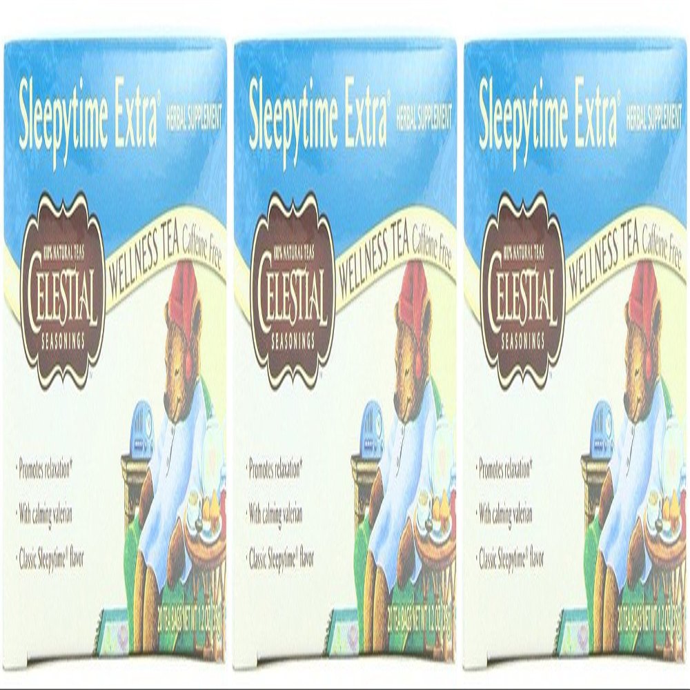 (3 PACK) - Celestial Seasonings - Sleepytime Extra Tea | 20 Bag | 3 PACK BUNDLE