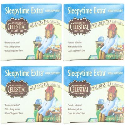 (4 PACK) - Celestial Seasonings - Sleepytime Extra Tea | 20 Bag | 4 PACK BUNDLE
