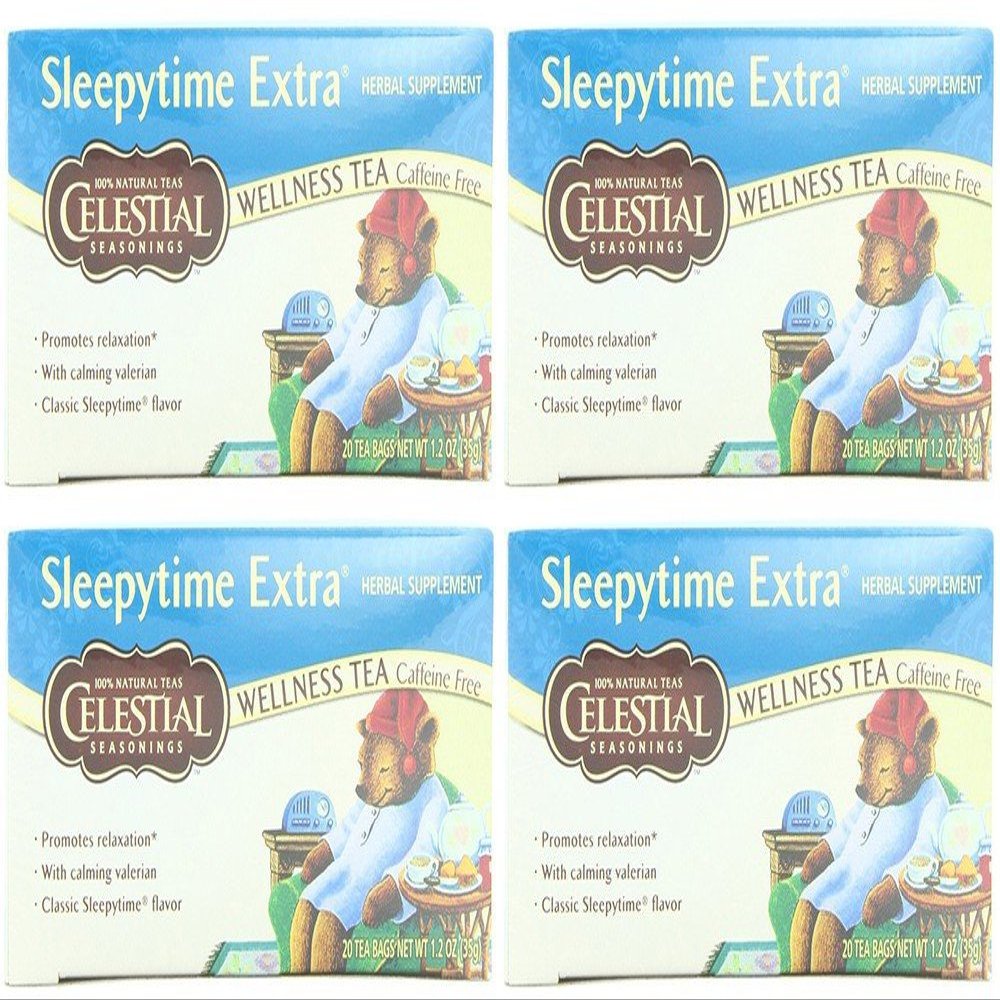 (4 PACK) - Celestial Seasonings - Sleepytime Extra Tea | 20 Bag | 4 PACK BUNDLE
