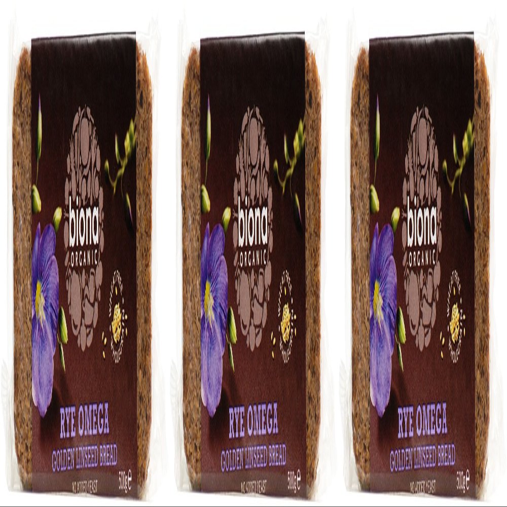 (3 PACK) - Biona - Organic Omega Rye Bread | 500g | 3 PACK BUNDLE