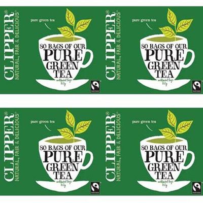 (4 PACK) - Clipper - Pure Green Tea | 80 Bag | 4 PACK BUNDLE