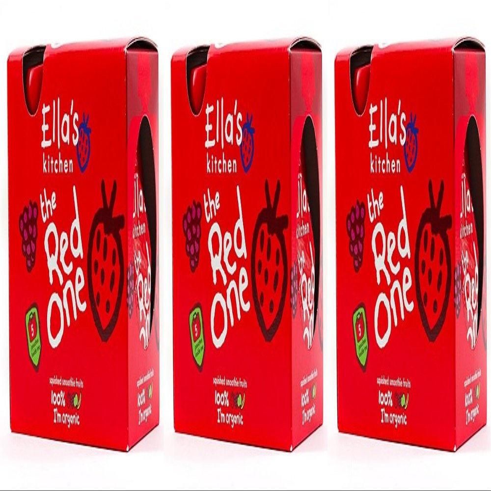 (3 PACK) - Ellas Kitchen - Smoothie Fruit - Red One multpck | 5 x 90g | 3 PACK BUNDLE