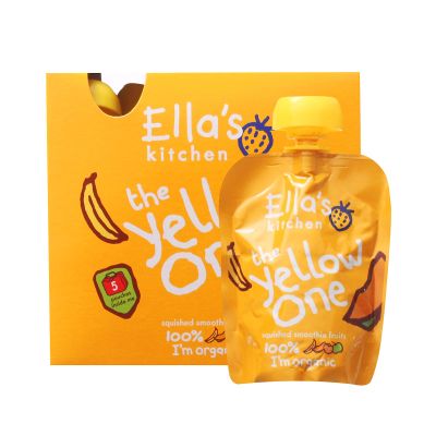 (12 PACK) - Ellas Kitchen - Smoothie Fruit - Yellow One mltpc | 5 x 90g | 12 PACK BUNDLE