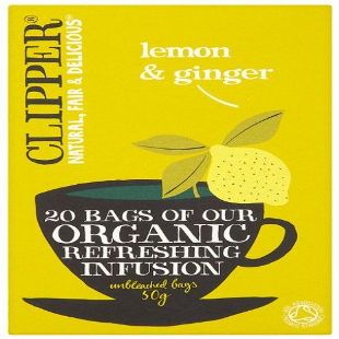 (12 PACK) - Clipper - Organic Lemon & Ginger | 20 Bag | 12 PACK BUNDLE