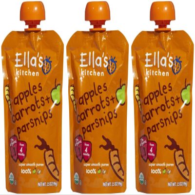 (3 PACK) - Ellas Kitchen - S1 Carrots Apples & Parsnips | 120g | 3 PACK BUNDLE