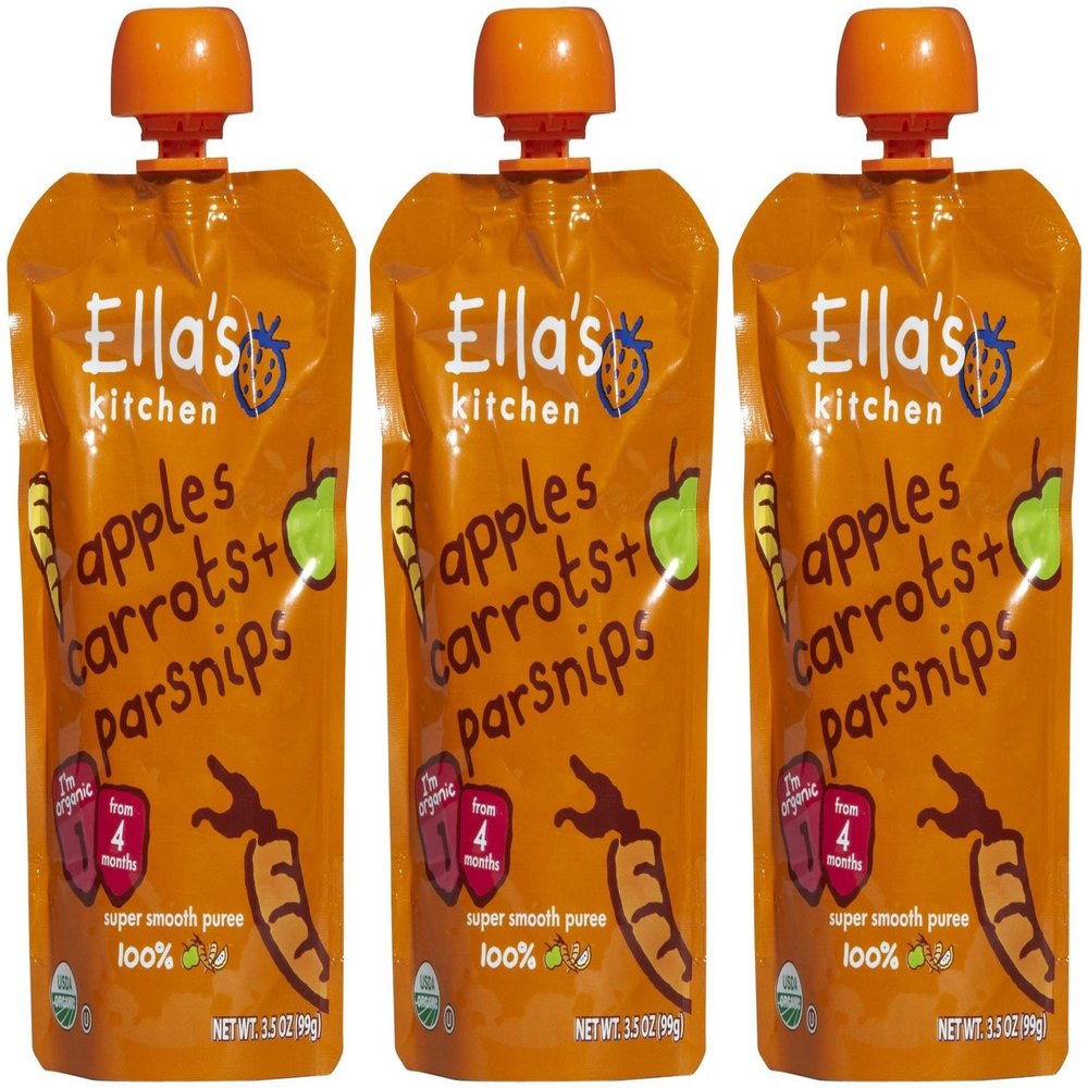 (3 PACK) - Ellas Kitchen - S1 Carrots Apples & Parsnips | 120g | 3 PACK BUNDLE
