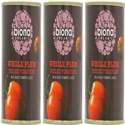(3 PACK) - Biona - Organic Peeled Tomatoes | 400g | 3 PACK BUNDLE
