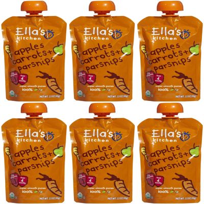 (6 PACK) - Ellas Kitchen - S1 Carrots Apples & Parsnips | 120g | 6 PACK BUNDLE