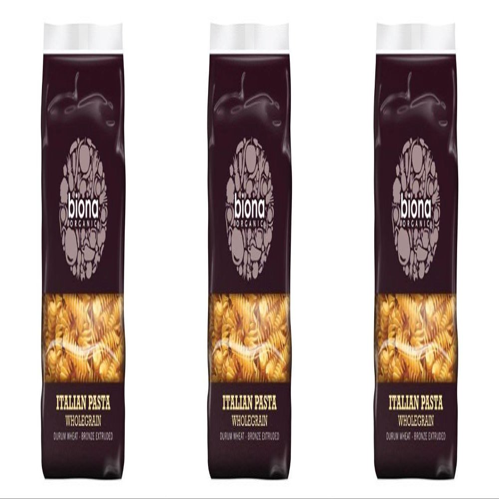 (3 PACK - Biona - Organic Wholemeal Fusilli | 500g | 3 PACK BUNDLE