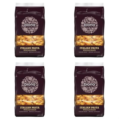 (4 PACK - Biona - Organic Wholemeal Fusilli | 500g | 4 PACK BUNDLE
