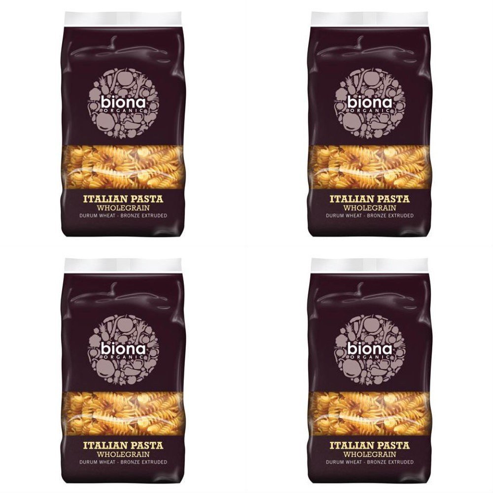 (4 PACK - Biona - Organic Wholemeal Fusilli | 500g | 4 PACK BUNDLE