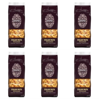 (6 PACK - Biona - Organic Wholemeal Fusilli | 500g | 6 PACK BUNDLE