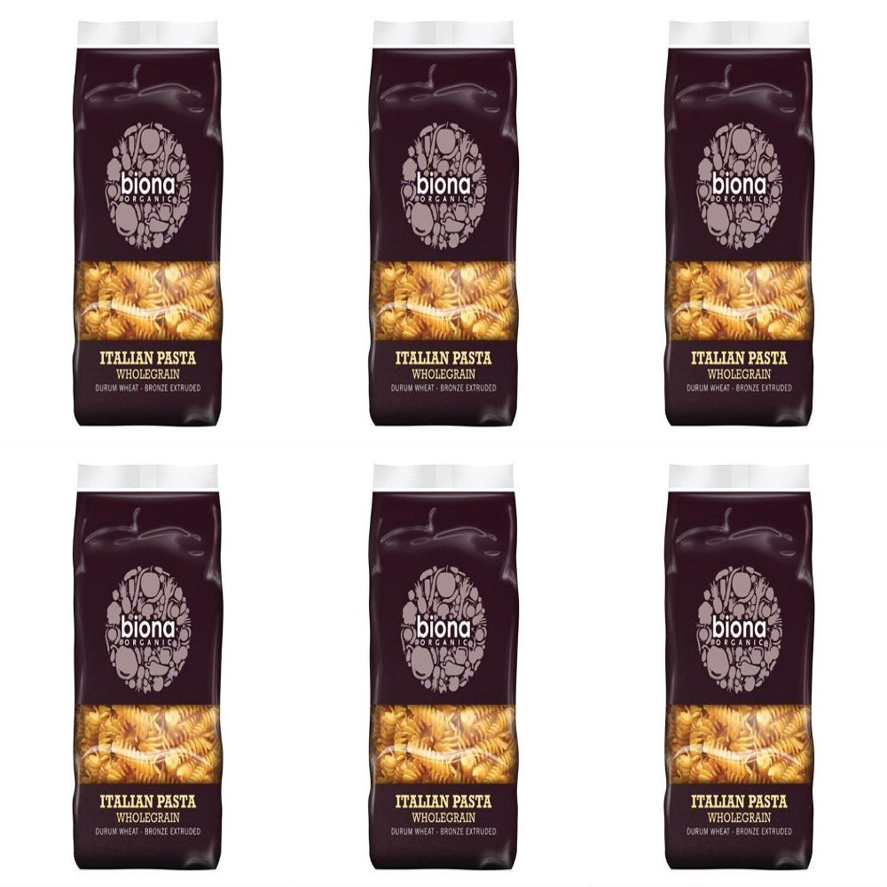 (6 PACK - Biona - Organic Wholemeal Fusilli | 500g | 6 PACK BUNDLE
