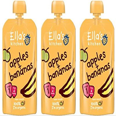 (3 PACK) - Ellas Kitchen - S1 Apples & Bananas | 120g | 3 PACK BUNDLE