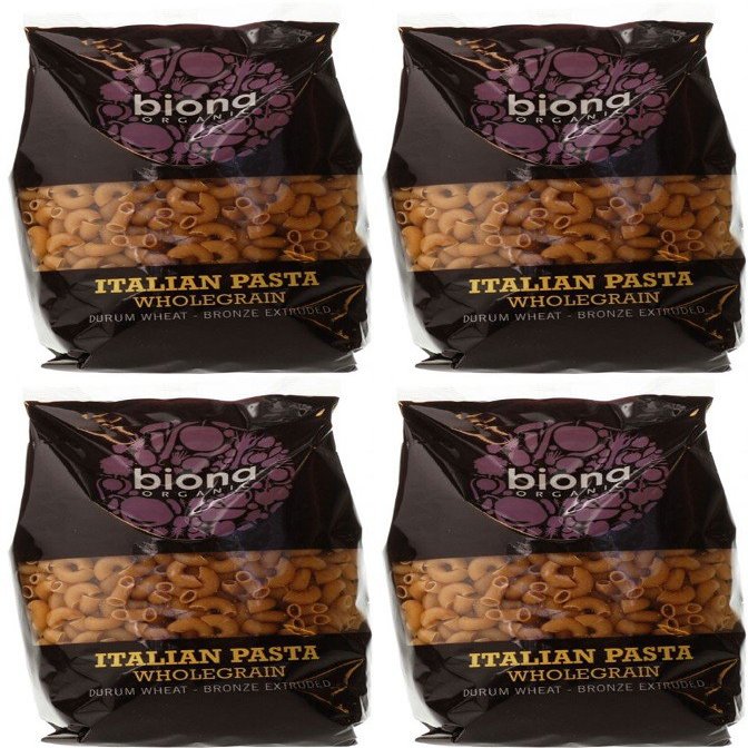 (4 PACK) - Biona - Org Wholewheat Macaroni | 500g | 4 PACK BUNDLE