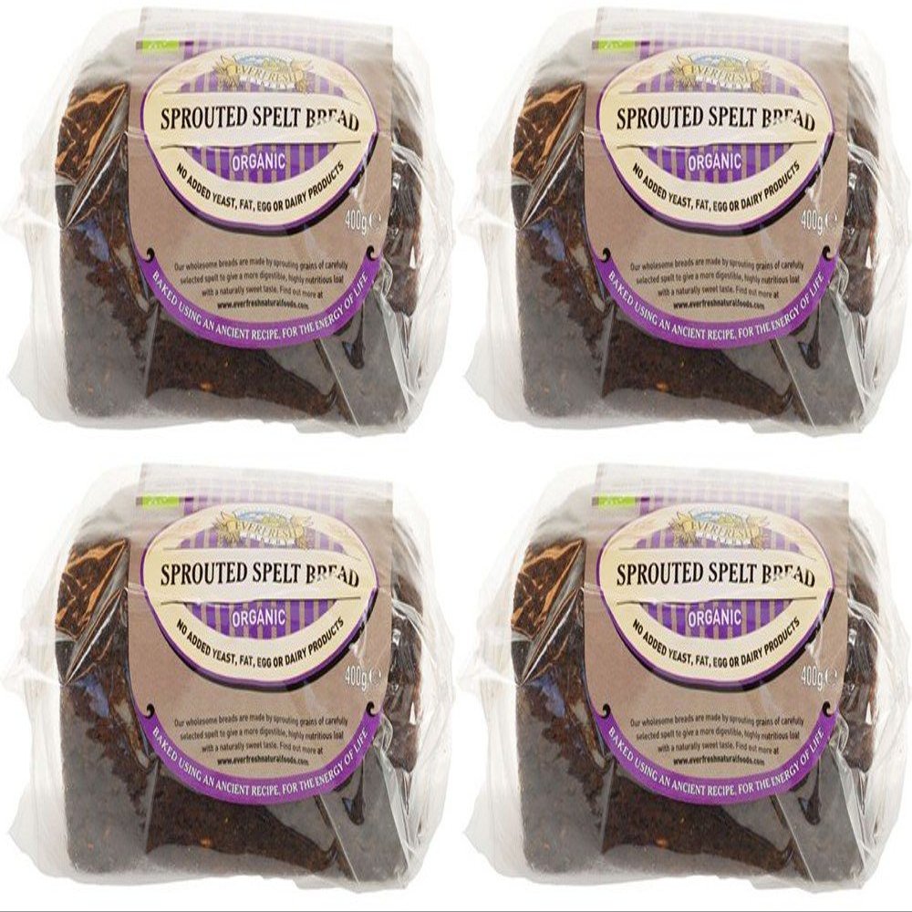 (4 PACK) - Everfresh Natural Foods - Org Sprout Spelt Bread | 400g | 4 PACK BUNDLE