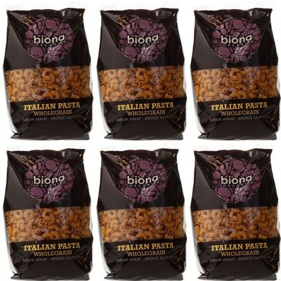 (6 PACK) - Biona - Org Wholewheat Macaroni | 500g | 6 PACK BUNDLE