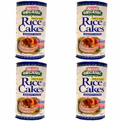 (4 PACK) - Kallo - Rice Cakes Slightly Salted | 130g | 4 PACK BUNDLE