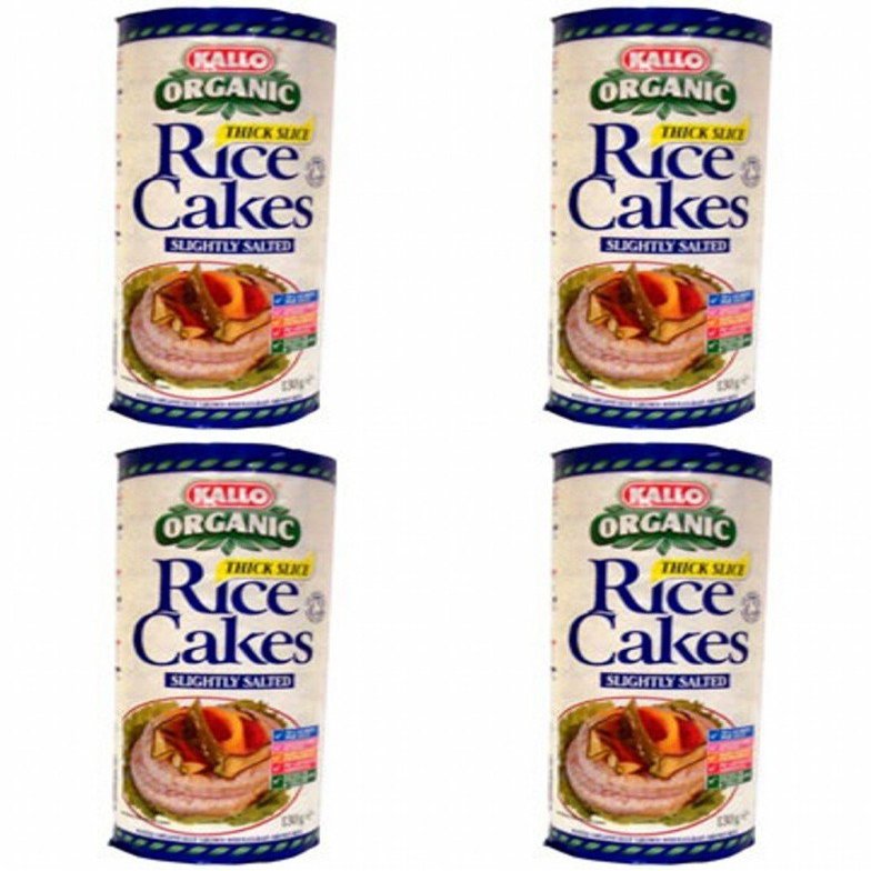 (4 PACK) - Kallo - Rice Cakes Slightly Salted | 130g | 4 PACK BUNDLE