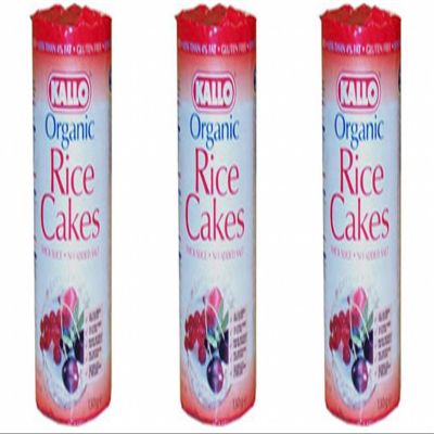 (3 PACK) - Kallo - Rice Cakes No Added Salt | 130g | 3 PACK BUNDLE