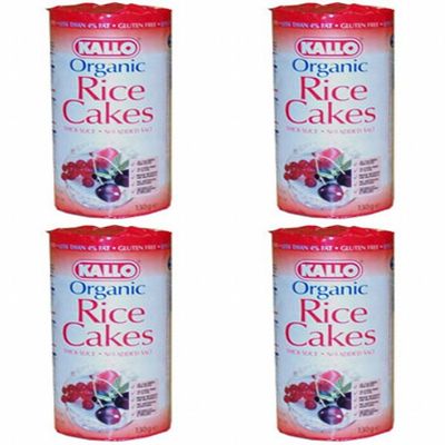 (4 PACK) - Kallo - Rice Cakes No Added Salt | 130g | 4 PACK BUNDLE