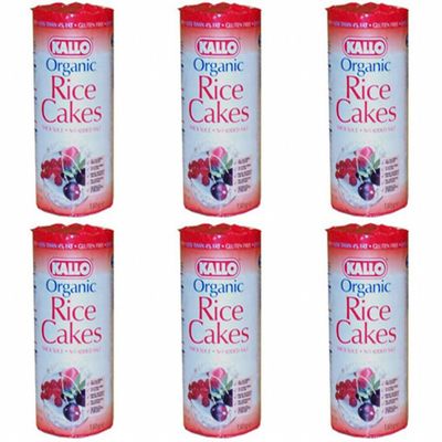 (6 PACK) - Kallo - Rice Cakes No Added Salt | 130g | 6 PACK BUNDLE
