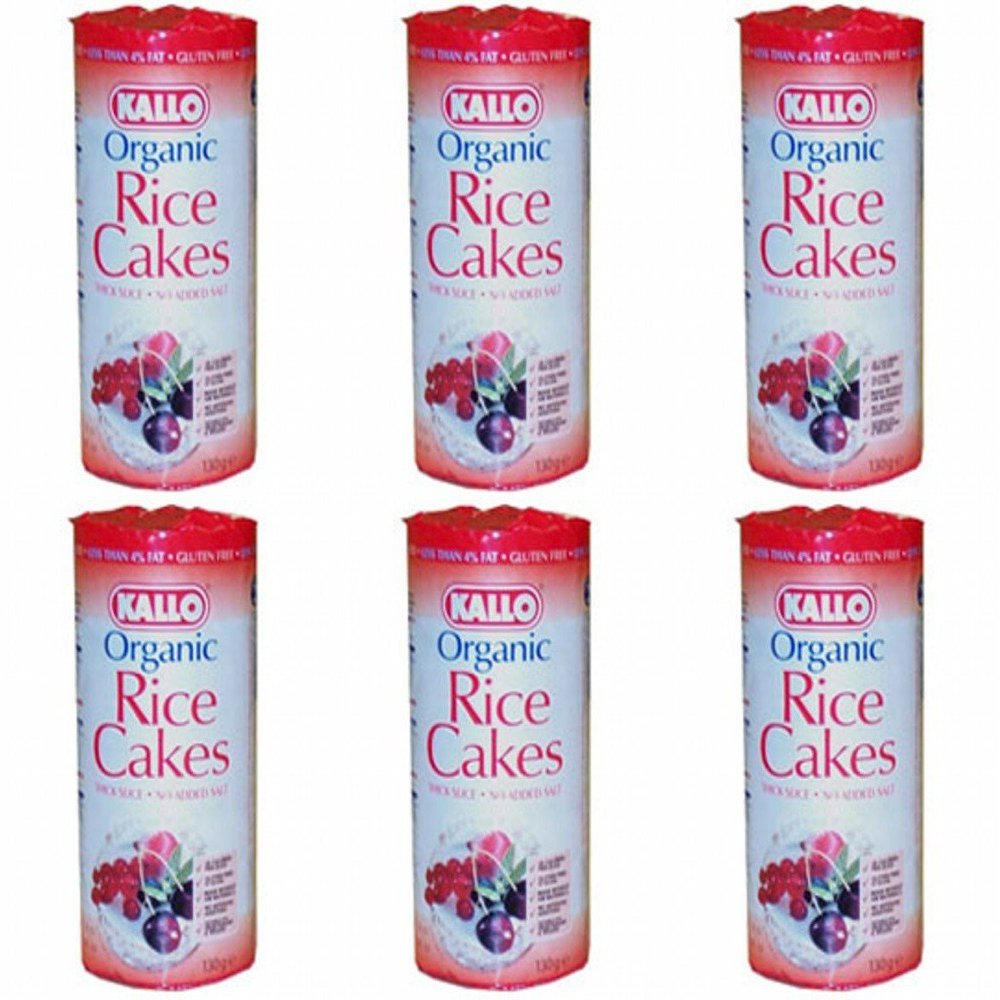 (6 PACK) - Kallo - Rice Cakes No Added Salt | 130g | 6 PACK BUNDLE