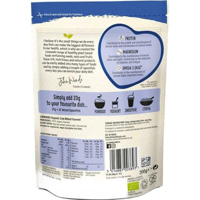 (3 PACK) - Linwoods - Milled Organic Flaxseed | 200g | 3 PACK BUNDLE
