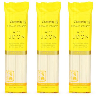 (3 PACK) - Clearspring - Org Japanese Wide Udon Noodles | 200g | 3 PACK BUNDLE